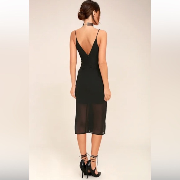 C/MEO COLLECTIVE NWT Presence Midi Elegant Black Sleeveless Dress - Picture 13 of 13